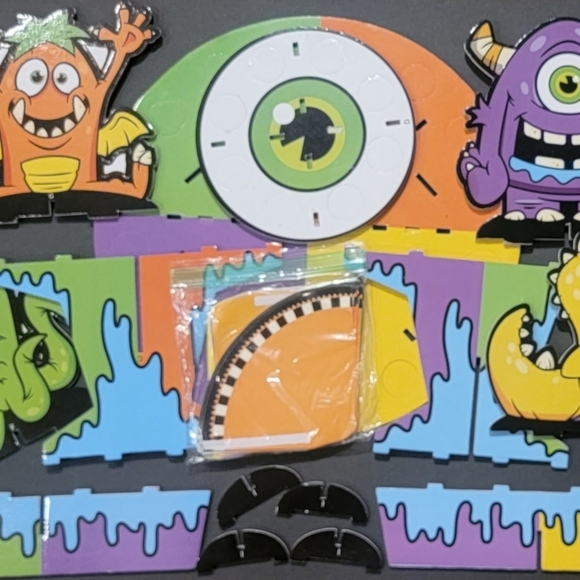 HALLOWEEN MONSTER TREAT STAND WITH CONES AND TARGET HYDE AND EEK WALL STICKERS - Picture 11 of 16